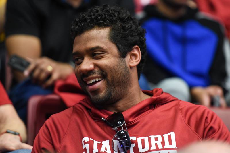 russell wilson laughing